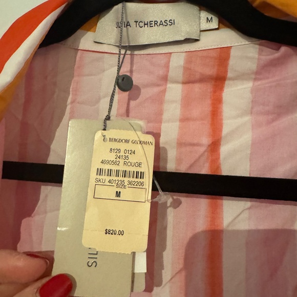 NWT SILVIA TCHERASSI Pavia Stripe Midi Dress - Picture 4 of 11